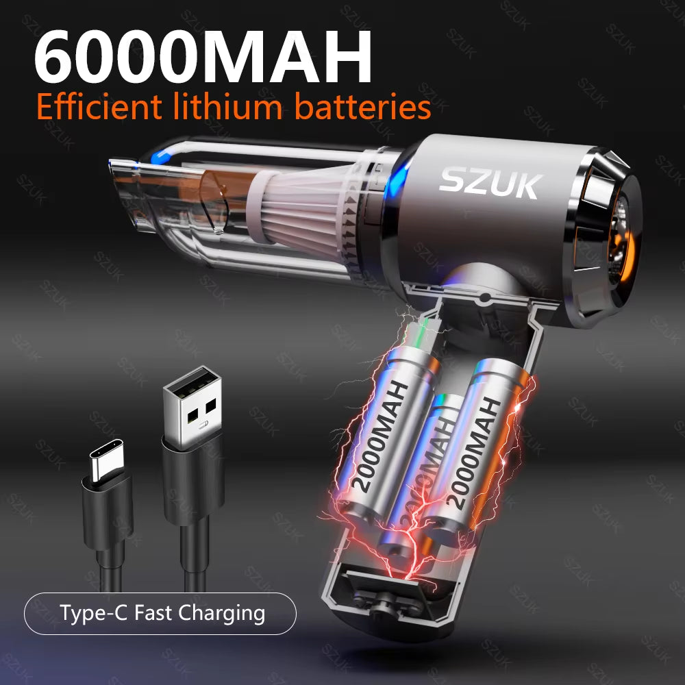 Car Vacuum Cleaner Portable Wireless Strong Suction