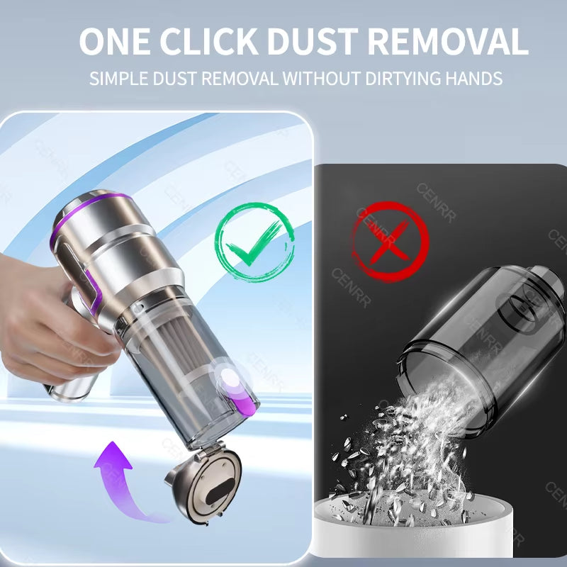 Mini Car Vacuum Cleaner  Cordless Powerful Portable